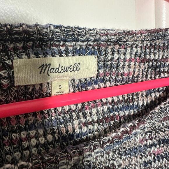 Madewell Multicolored Knit Top Puff Sleeve Thick Comfy Cotton‎ Blend Small - Picture 3 of 5